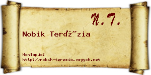 Nobik Terézia névjegykártya